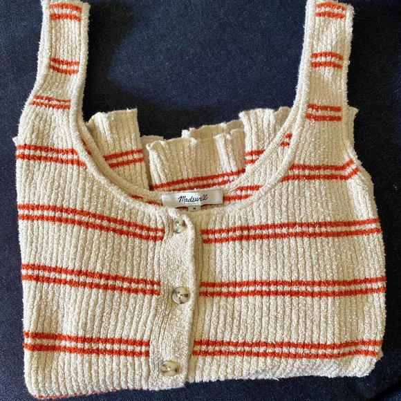 Madewell Tops - MADEWELL - Striped Sweater Tank Blouse NWOT